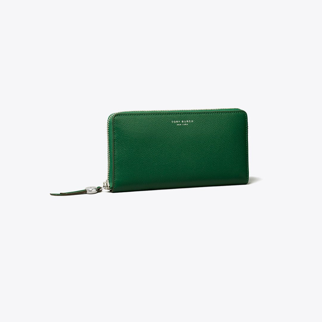 Tory Burch Romy Zip Continental Wallet Dark Kale