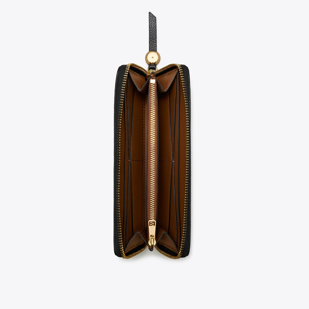 Tory Burch Romy Zip Continental Wallet Black