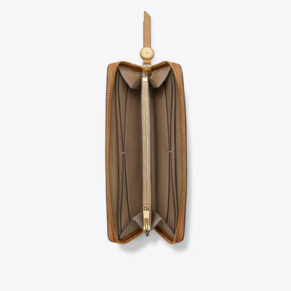 Tory Burch Romy Zip Continental Wallet Tiramisu