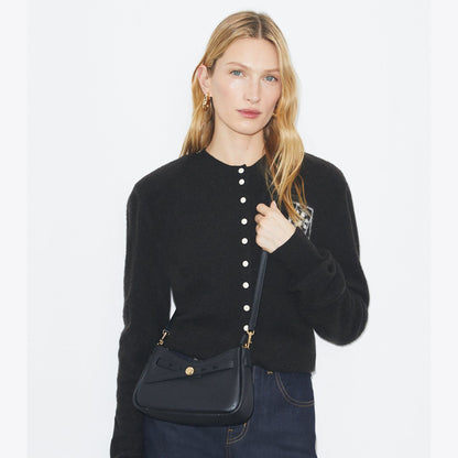 Tory Burch Romy Zip Top Crossbody Black