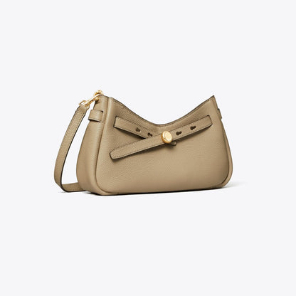 Tory Burch Romy Zip Top Crossbody Soft Cement