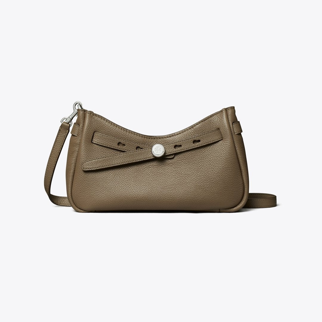 Tory Burch Romy Zip Top Crossbody Wild Mushroom – Kicks Machine