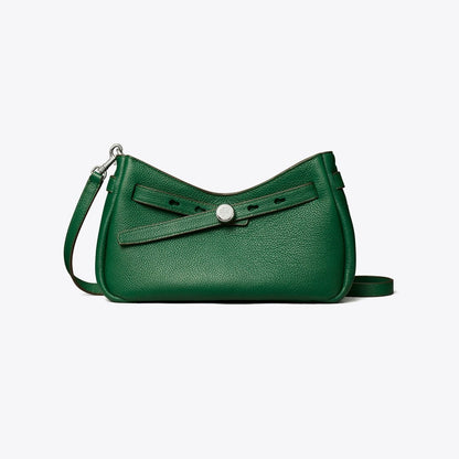 Tory Burch Romy Zip Top Crossbody Dark Kale