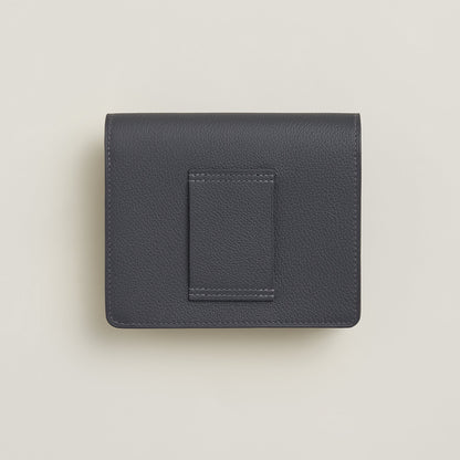  Hermes Roulis Slim Bi Wallet Bleu Glacier