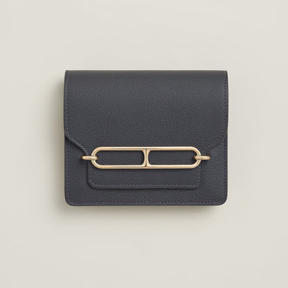  Hermes Roulis Slim Bi Wallet Bleu Glacier