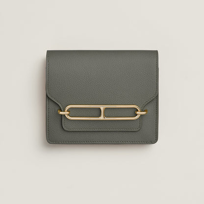  Hermes Roulis Slim Wallet Bleu Glacier