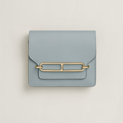  Hermes Roulis Slim Wallet Bleu Glacier