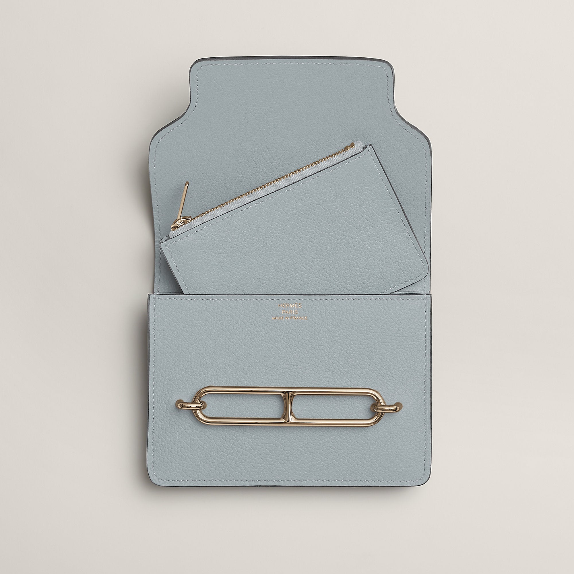  Hermes Roulis Slim Wallet Bleu Glacier
