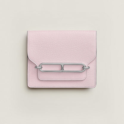  Hermes Roulis Slim Wallet Rose Darling