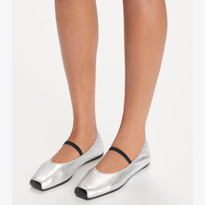 Tory Burch Runway Ballet SILVER / PERFECT BLACK