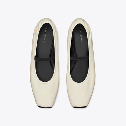 Tory Burch Runway Ballet NEW IVORY / PERFECT BLACK