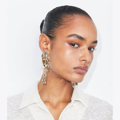 Tory Burch Runway Clown Earrings GOLD