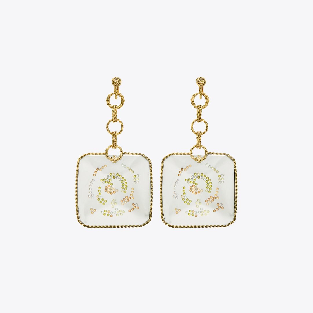 Tory Burch Runway Swirl Drop Earrings GOLD