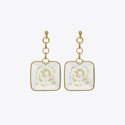 Tory Burch Runway Swirl Drop Earrings GOLD
