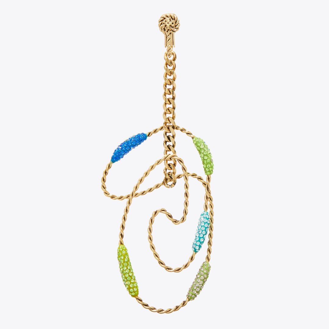 Tory Burch Runway Swirl Hoop Earrings GOLD