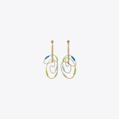 Tory Burch Runway Swirl Hoop Earrings GOLD