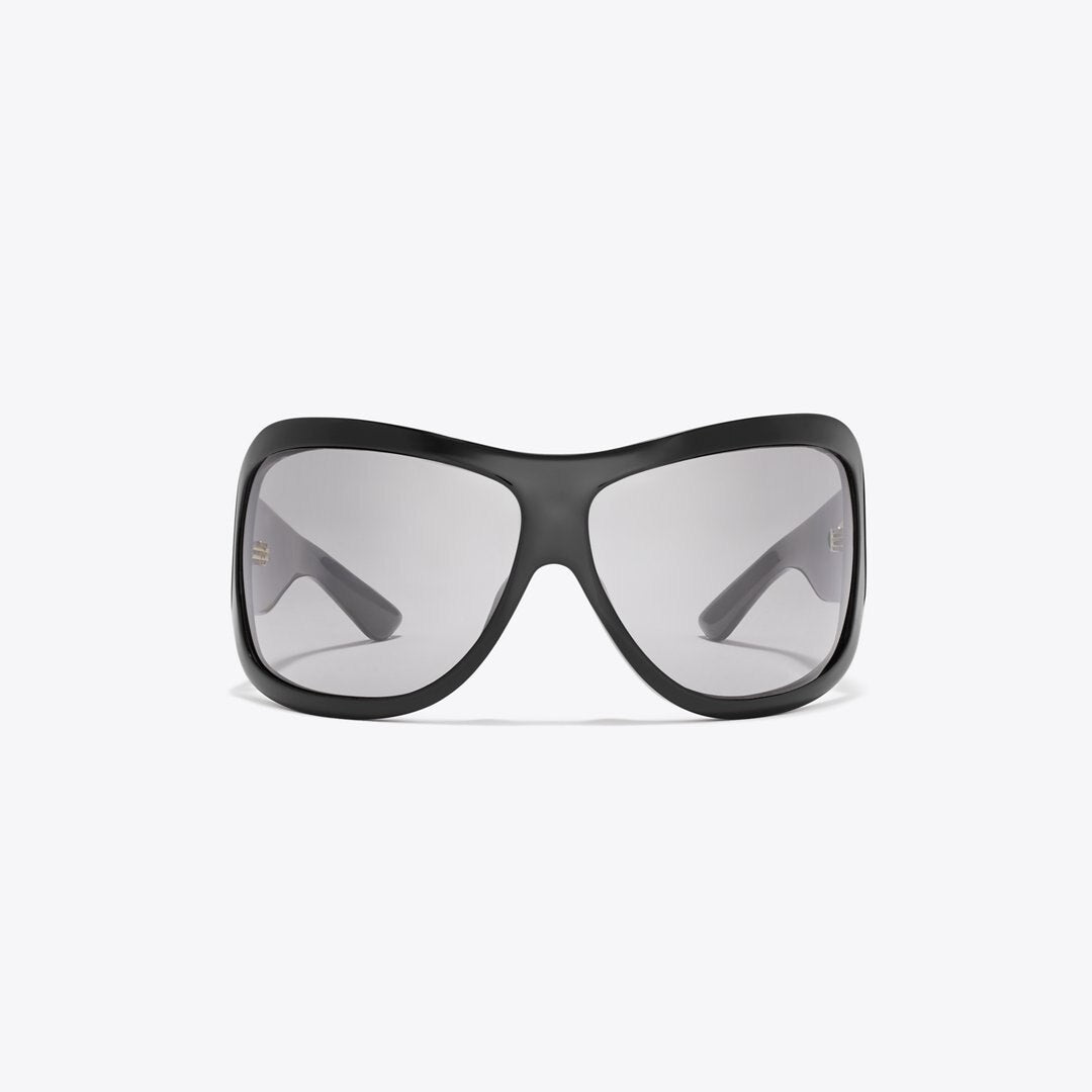 Tory Burch Runway Wrap Sunglasses BLACK/GREY