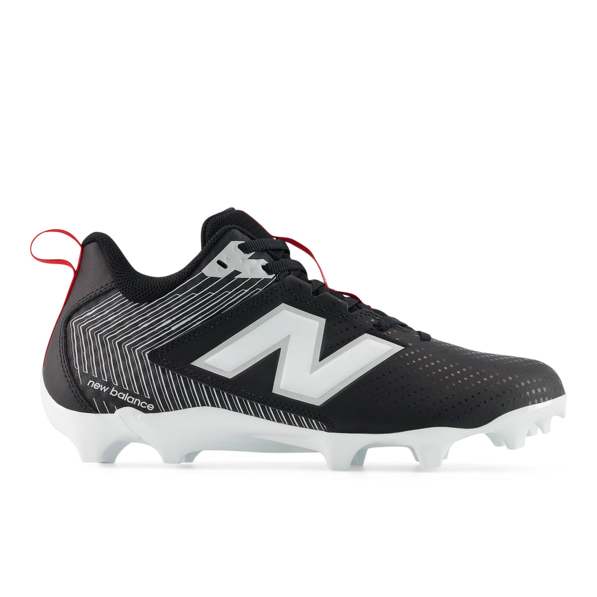 New Balance Rush V5 Mid Black with Nb White and Team Red