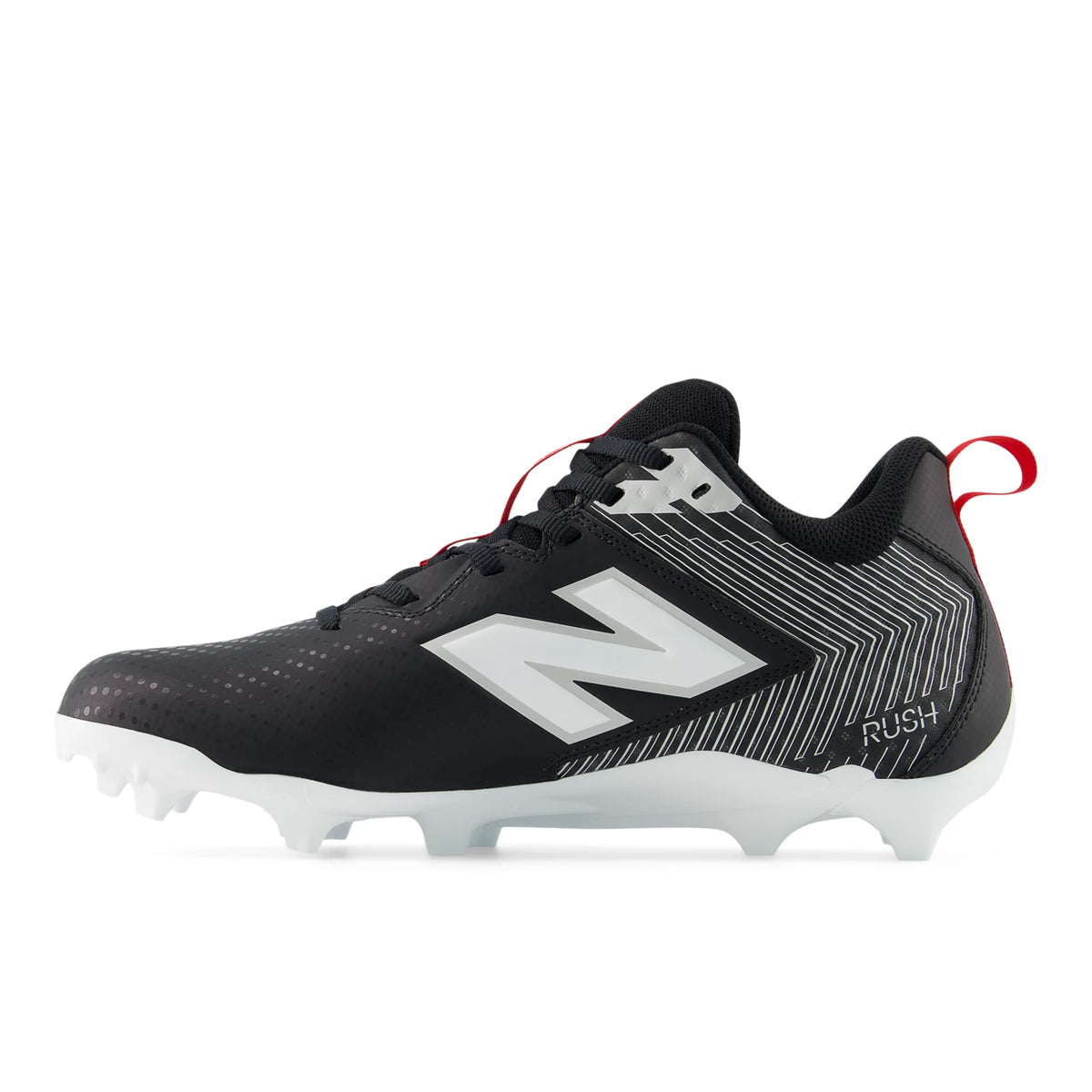New Balance Rush V5 Mid Black with Nb White and Team Red