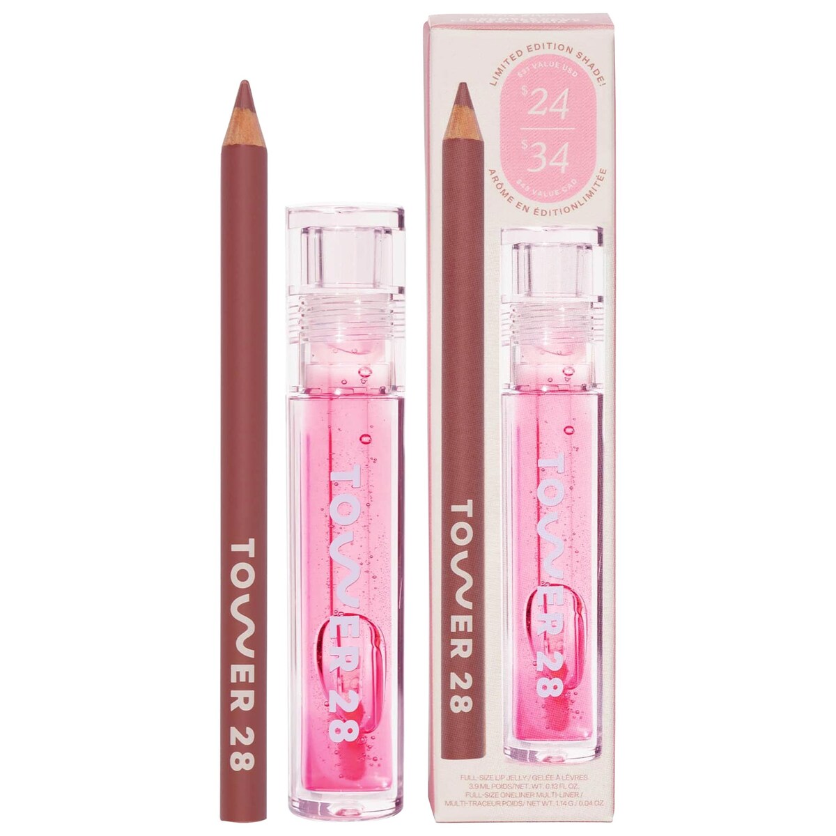 Tower 28 Beauty Line + Shine Lip Pencil and Lip Gloss Gift Set