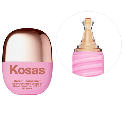 Kosas DreamBeam Silicone-Free Mineral Sunscreen SPF 40 with Ceramides and Peptides
