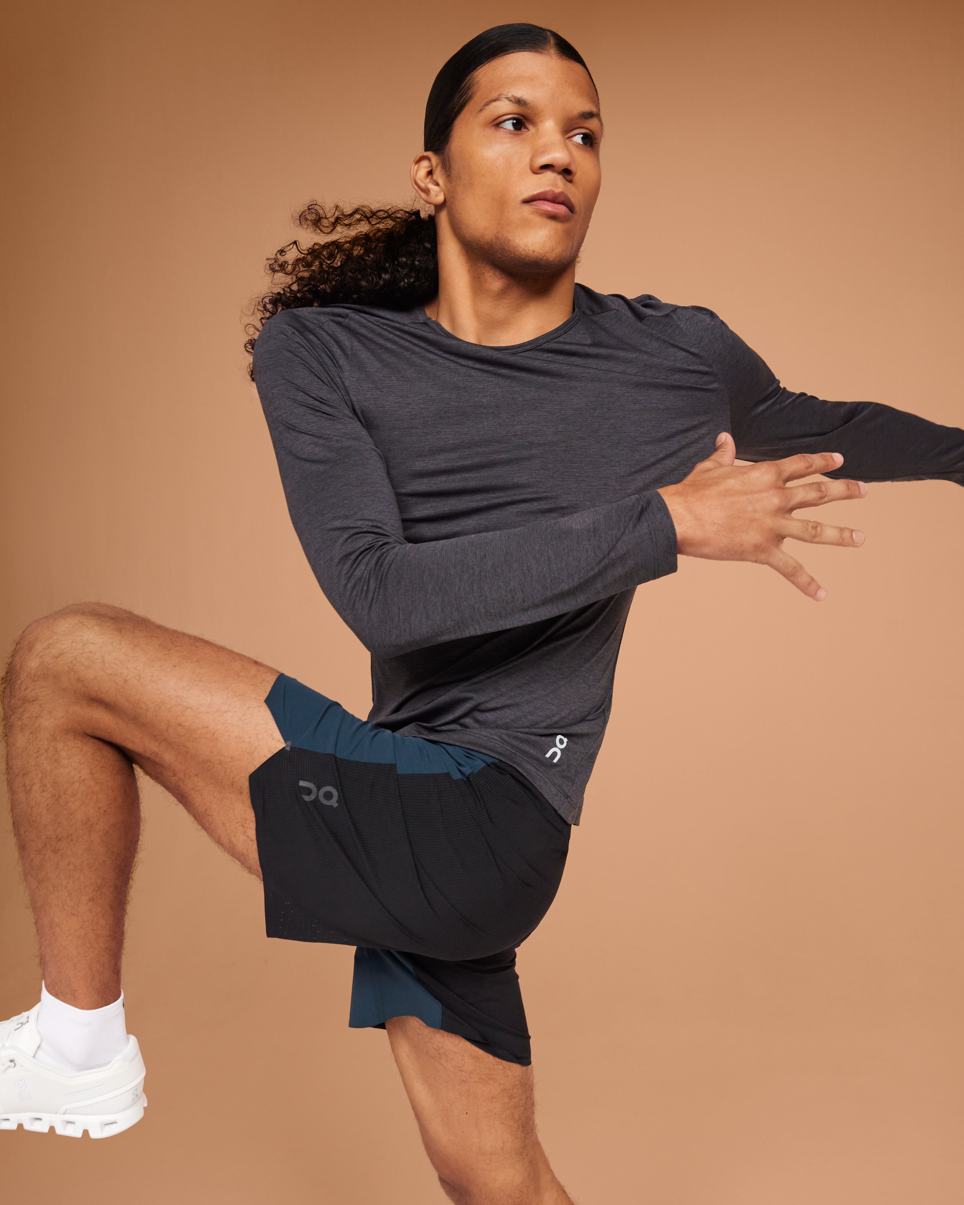 on lightweight shorts Navy | Black