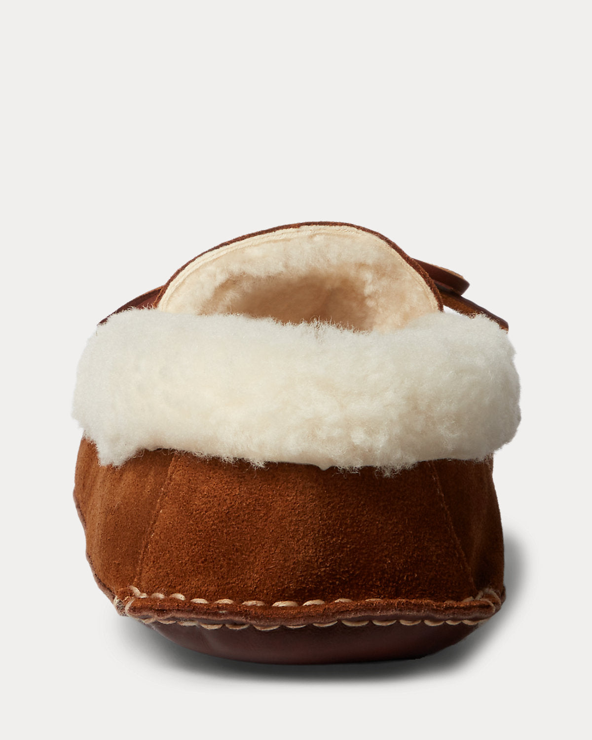 Ralph Lauren Yarmond Shearlinglined Suede Slipper Snuff