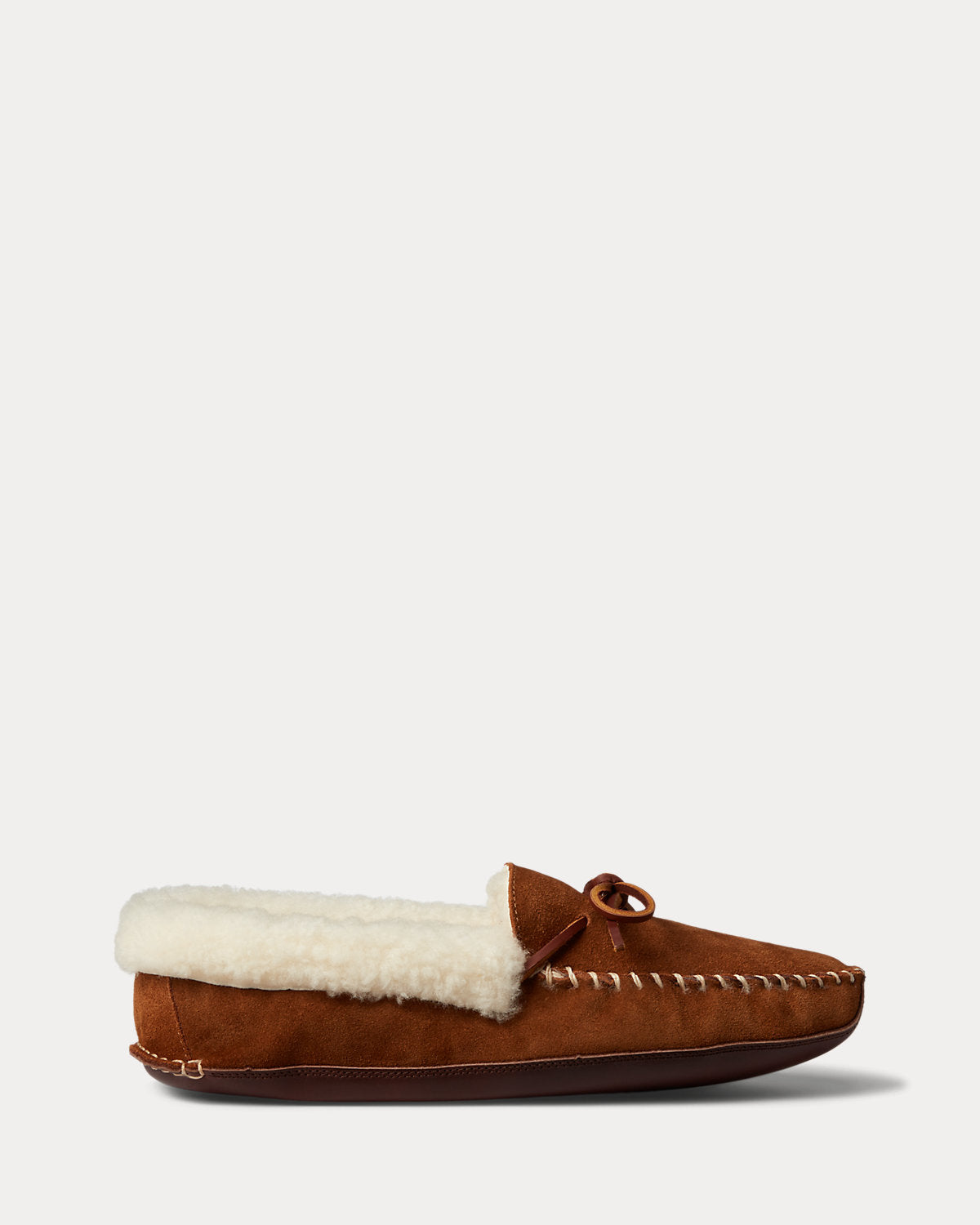 Ralph Lauren Yarmond Shearlinglined Suede Slipper Snuff