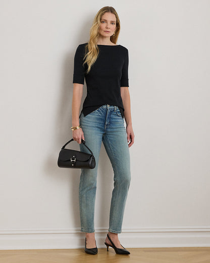Ralph Lauren Stretch Cotton Boatneck Tee