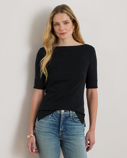 Ralph Lauren Stretch Cotton Boatneck Tee