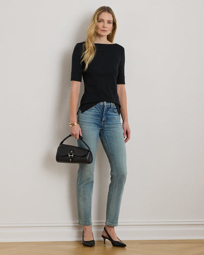 Ralph Lauren Stretch Cotton Boatneck Tee