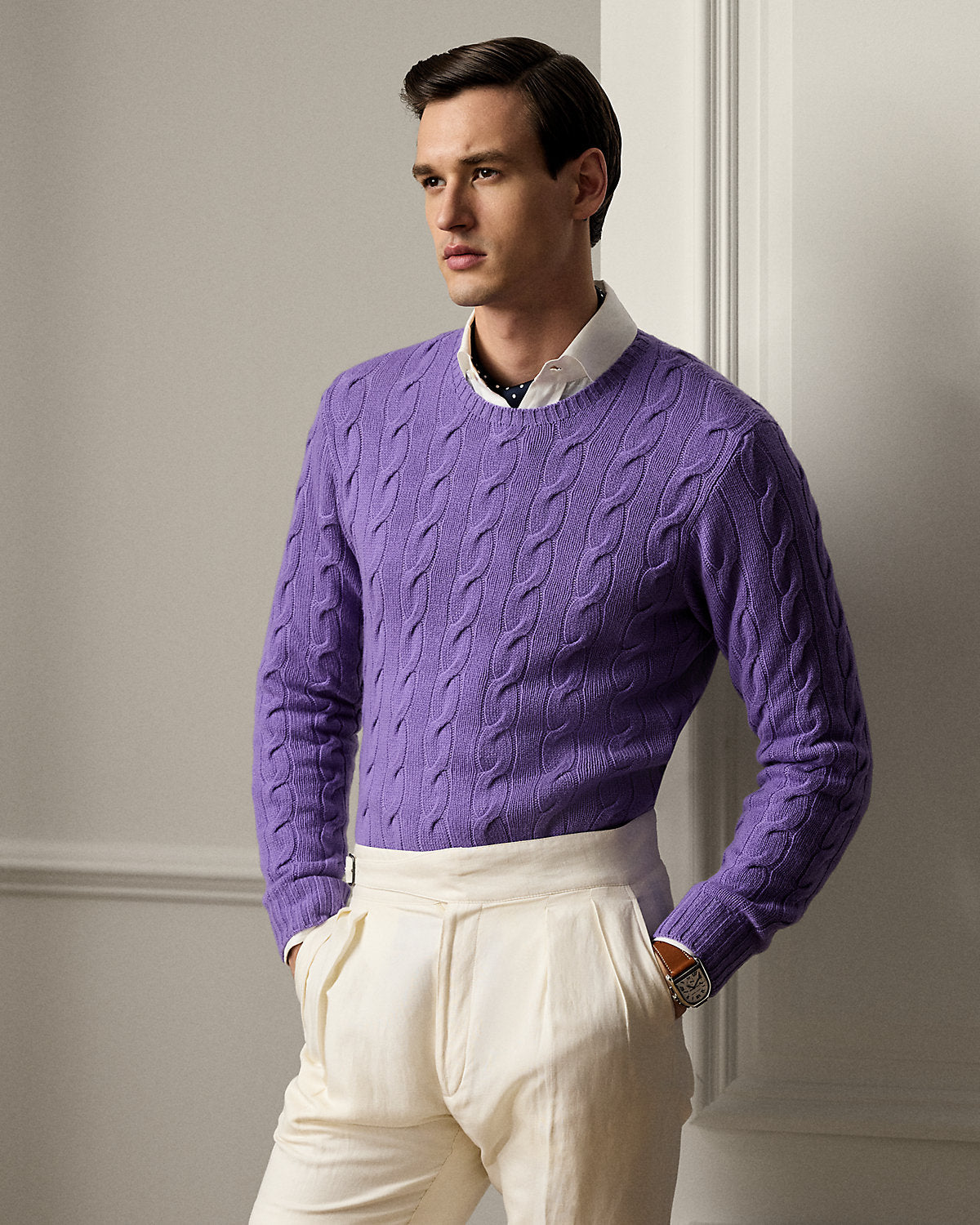Ralph Lauren CableKnit Cashmere Sweater