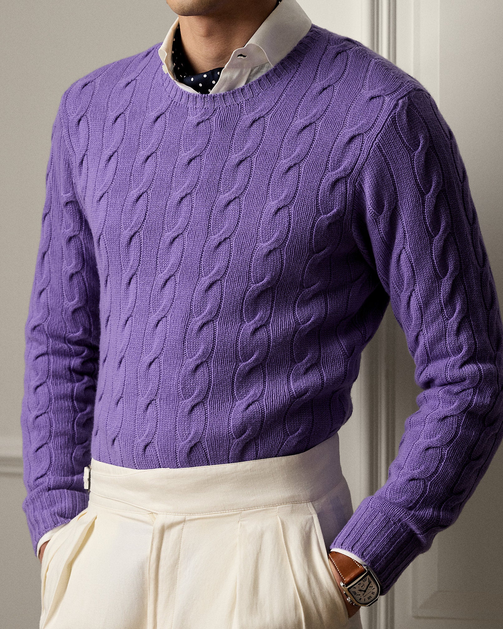 Ralph Lauren CableKnit Cashmere Sweater