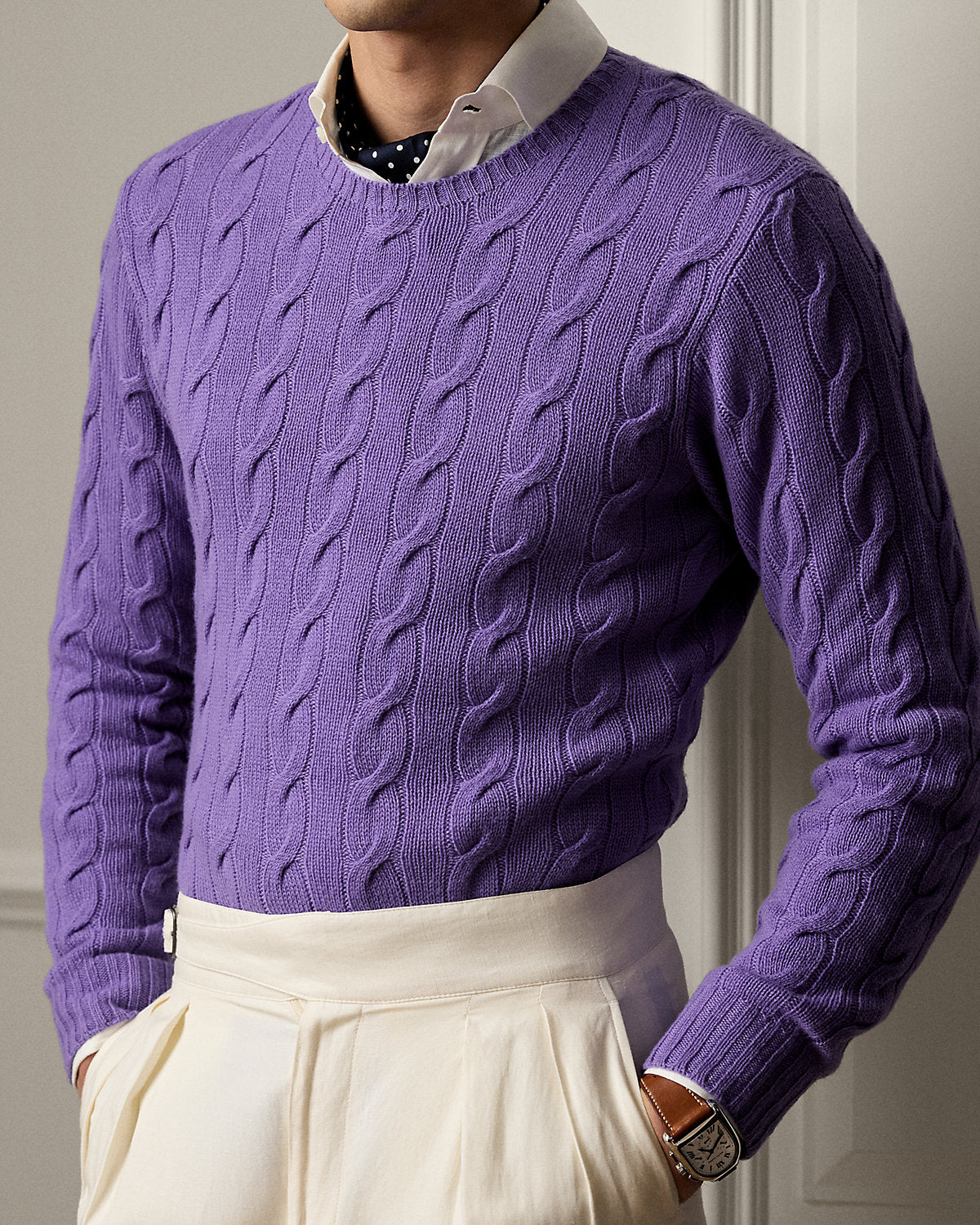 Ralph Lauren CableKnit Cashmere Sweater