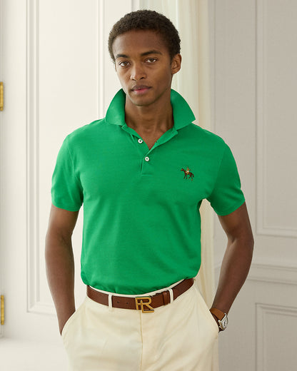 Ralph Lauren Custom Slim Fit Piqué Polo Shirt