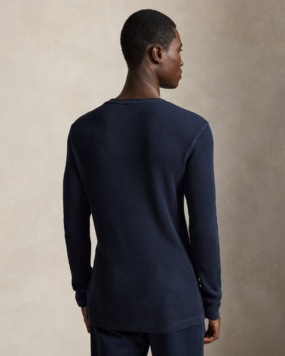 Ralph Lauren WaffleKnit Cotton Crewneck