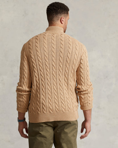 Ralph Lauren CableKnit Cotton QuarterZip Sweater