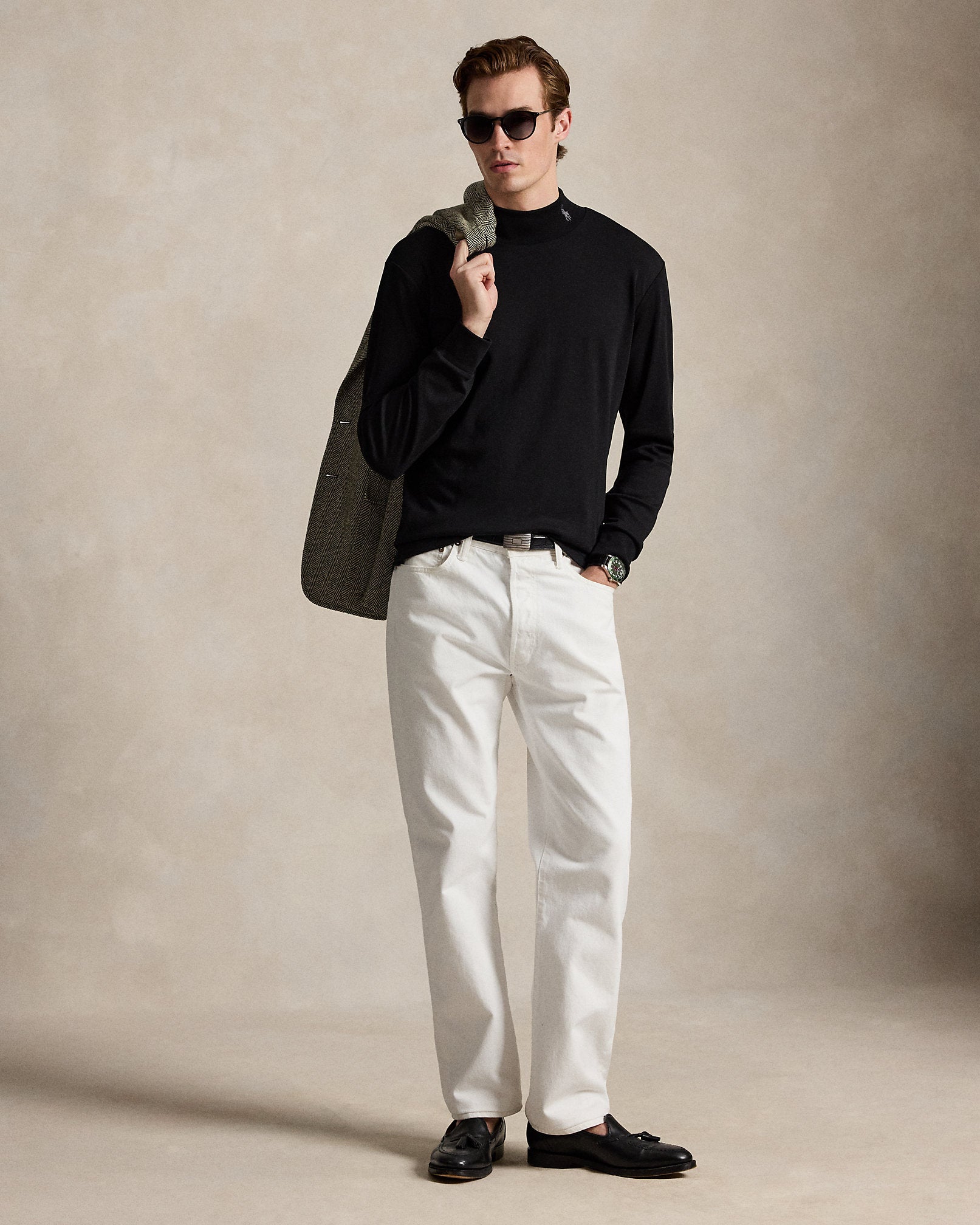Ralph Lauren Soft Cotton Mockneck Shirt