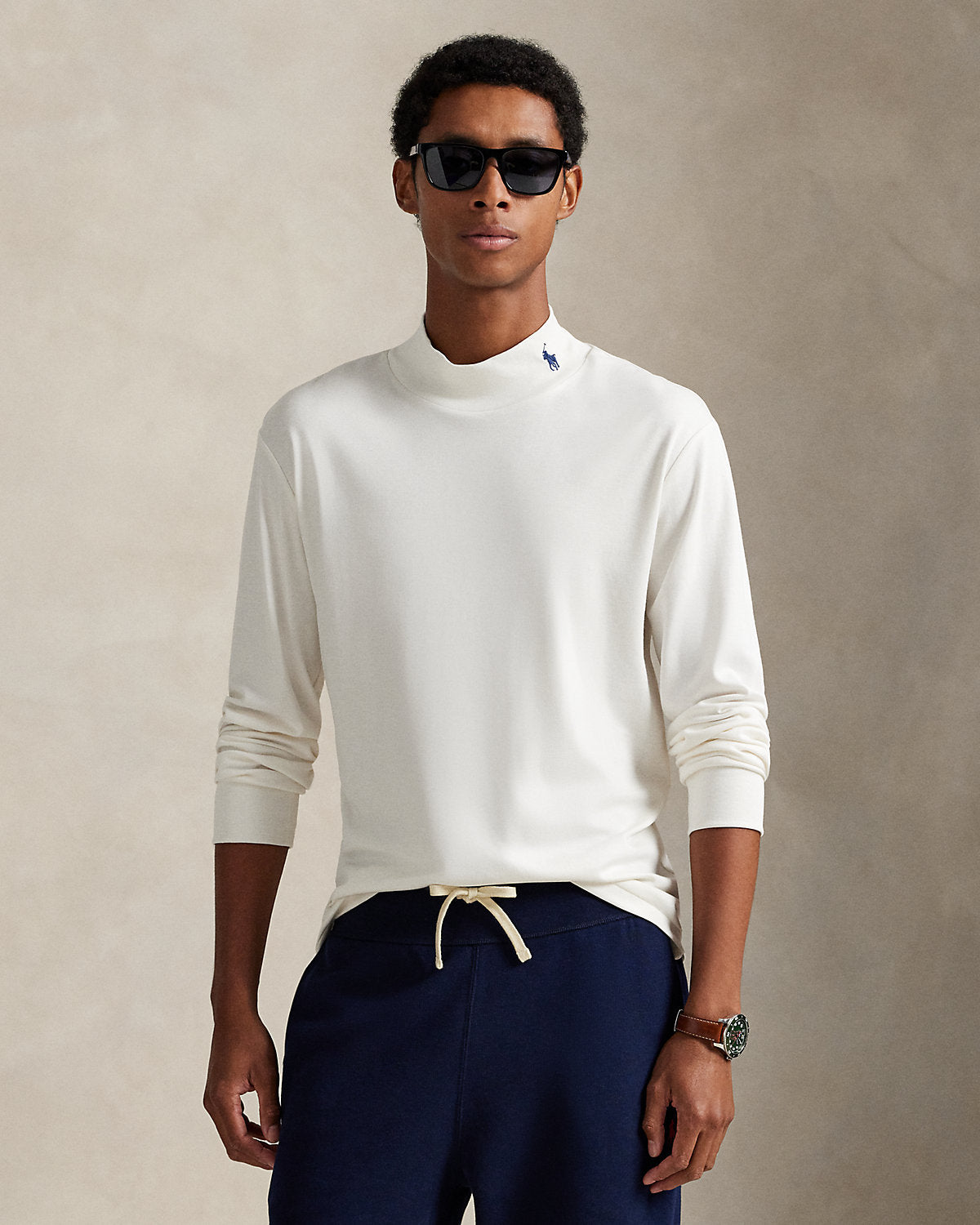 Ralph Lauren Soft Cotton Mockneck Shirt