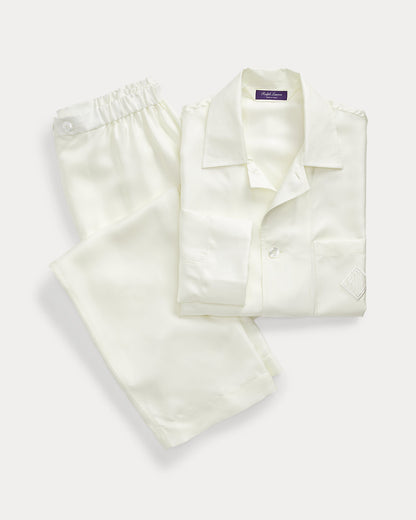 Ralph Lauren Monogram Silk Pajama Set