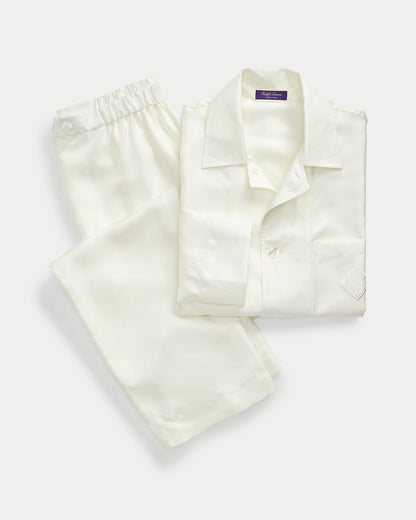 Ralph Lauren Monogram Silk Pajama Set
