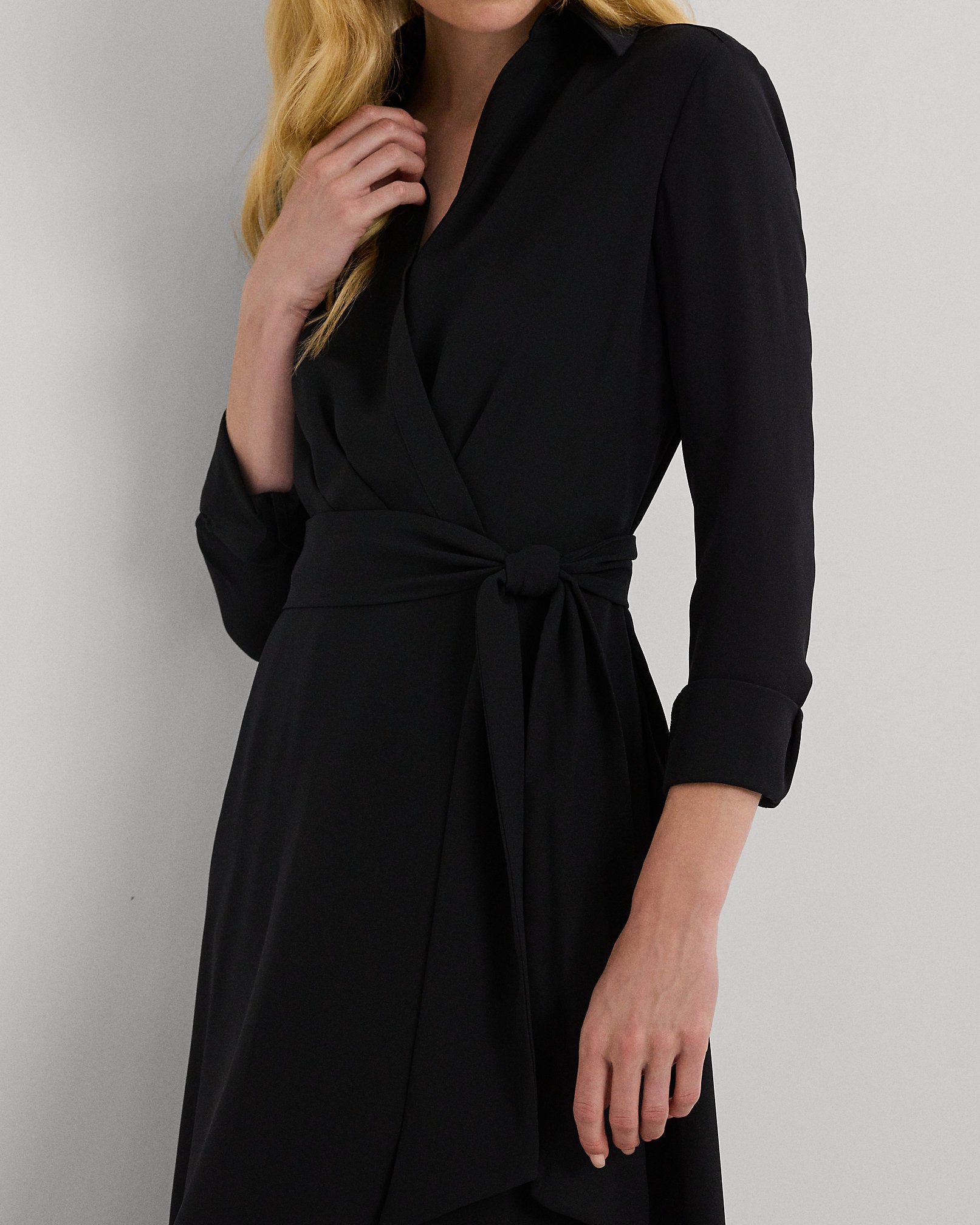 Ralph Lauren Surplice Georgette Midi Dress