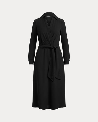 Ralph Lauren Surplice Georgette Midi Dress