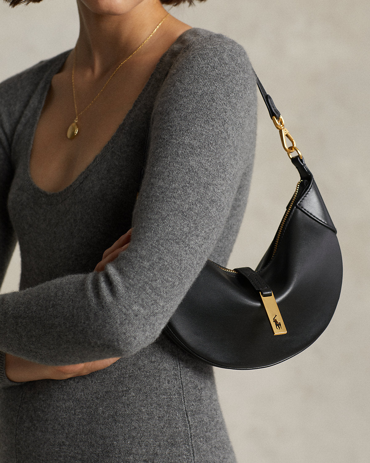 Ralph Lauren Polo ID Calfskin Mini Shoulder Bag