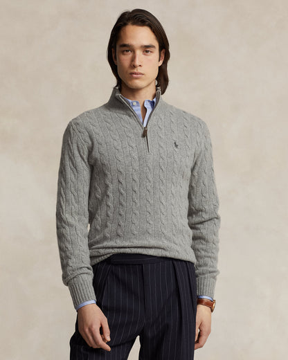 Ralph Lauren CableKnit QuarterZip Sweater