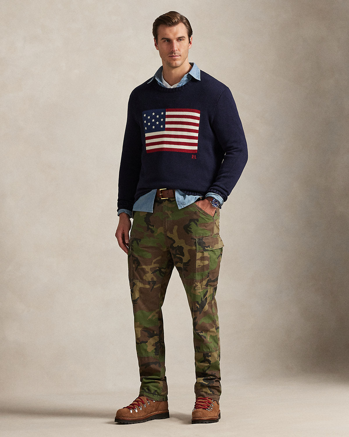 Ralph Lauren Classic Fit Camo Canvas Cargo Pant