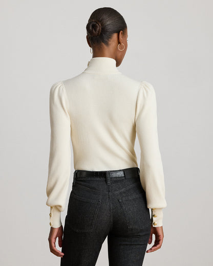 Ralph Lauren ButtonTrim Mockneck Sweater