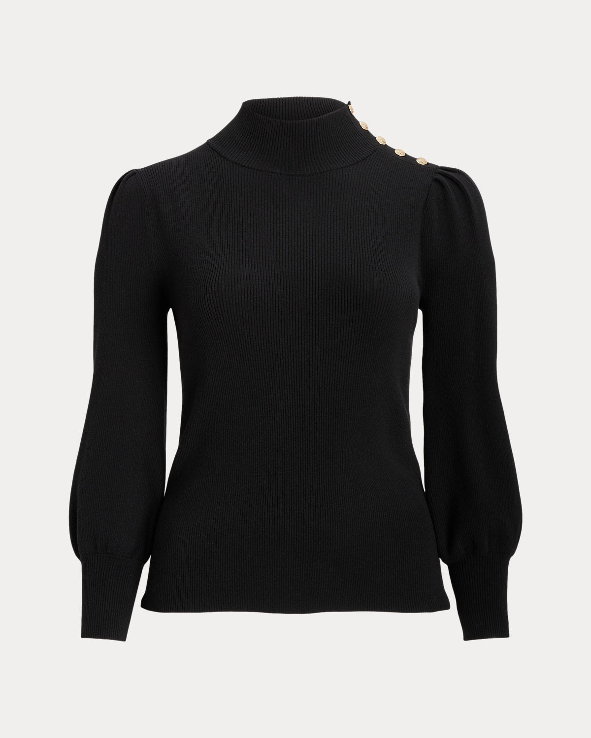 Ralph Lauren ButtonTrim Mockneck Sweater