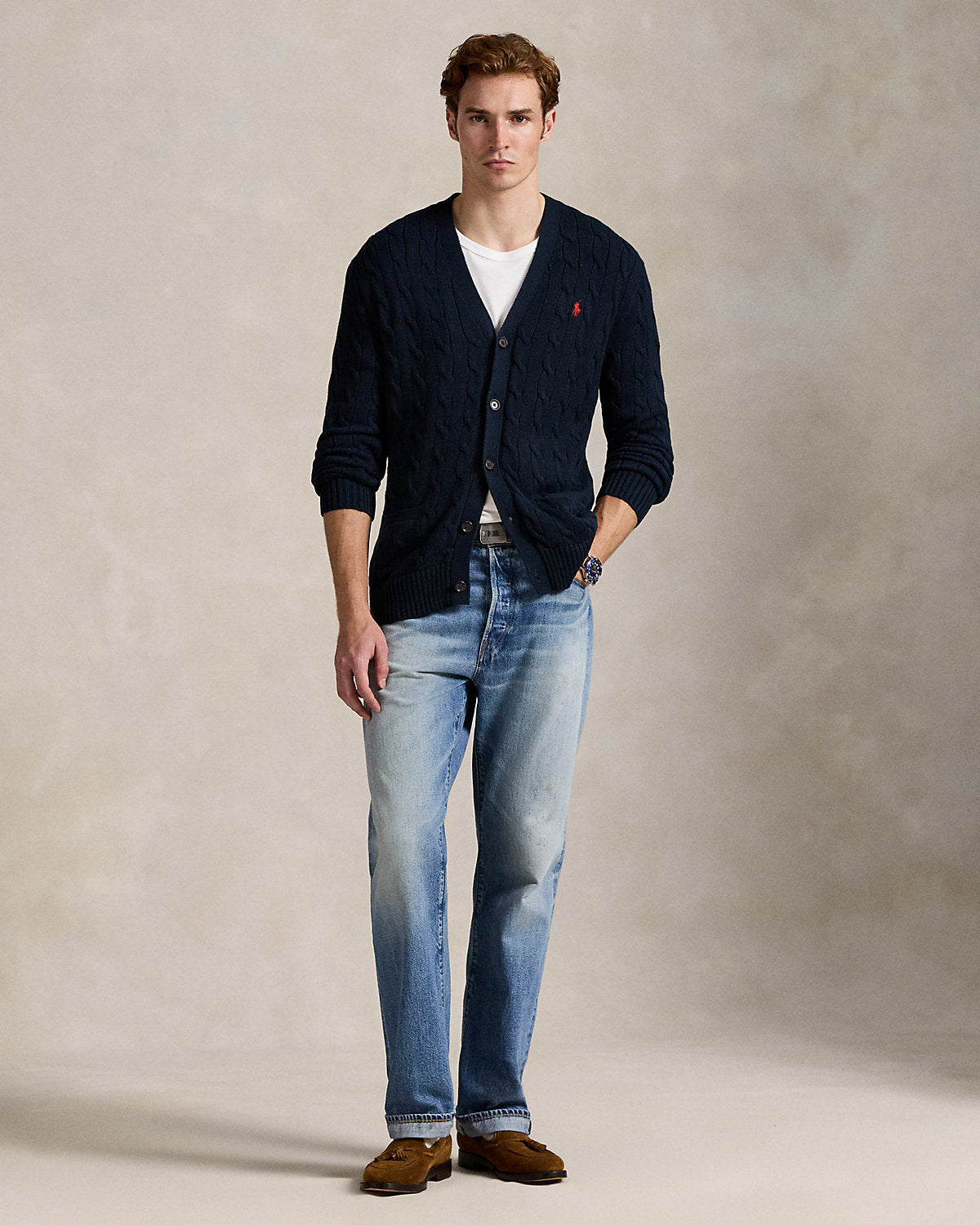 Ralph Lauren CableKnit Cotton Cardigan