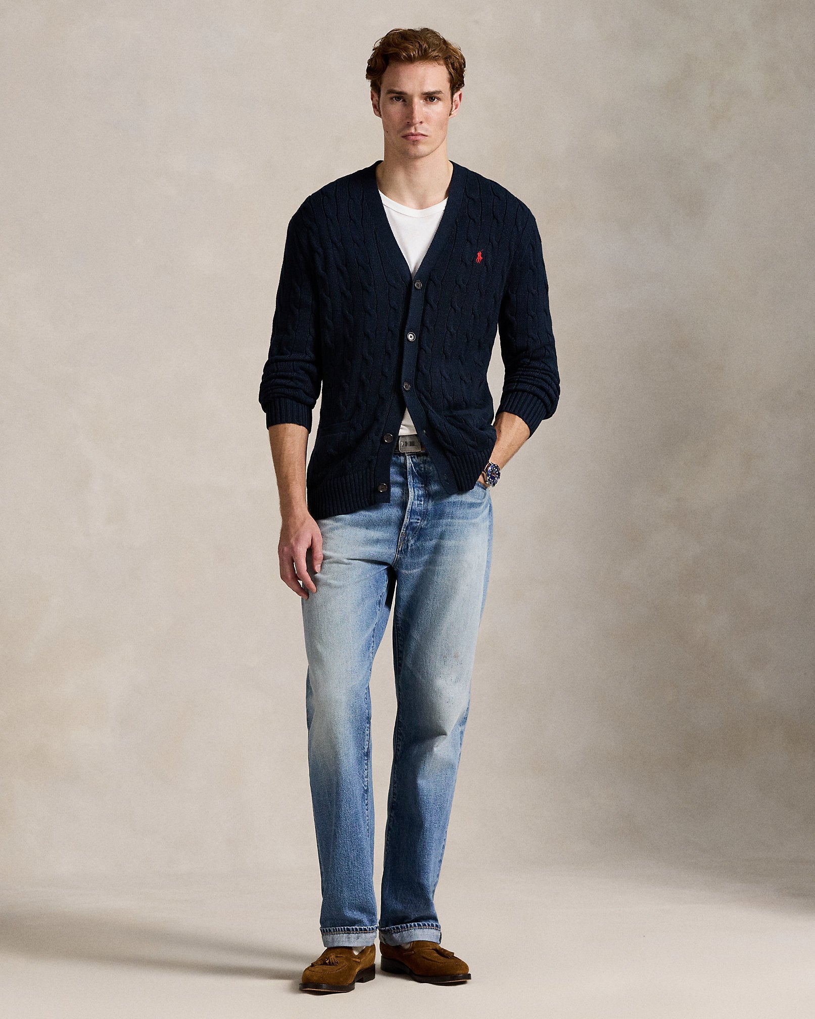 Ralph Lauren CableKnit Cotton Cardigan